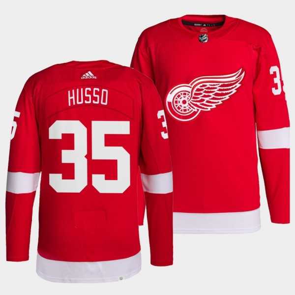 Mens Detroit Red Wings Primegreen Authentic #35 Ville Husso Red Home Jersey Dzhi
